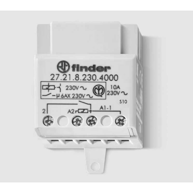 Relé ad impulsi commutatore 2NO 10A 230Vac serie 27 Finder 272582304000