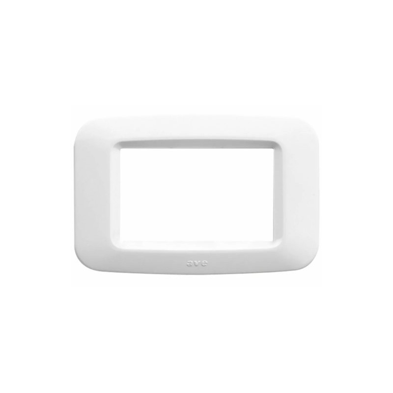 Placca AVE Bianco Banquise (RAL 9016)  3 moduli Yes 45 45PY03BB