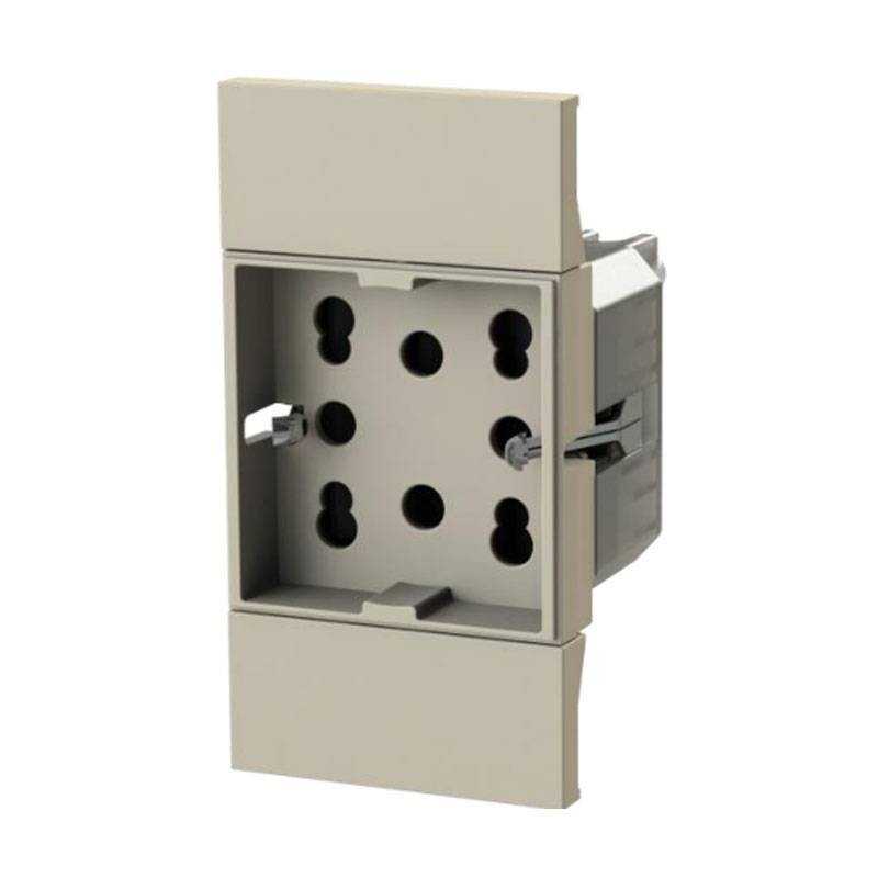 Presa schuko bipasso per BTicino Living Now Sabbia 4BOX 4BPH21.KM