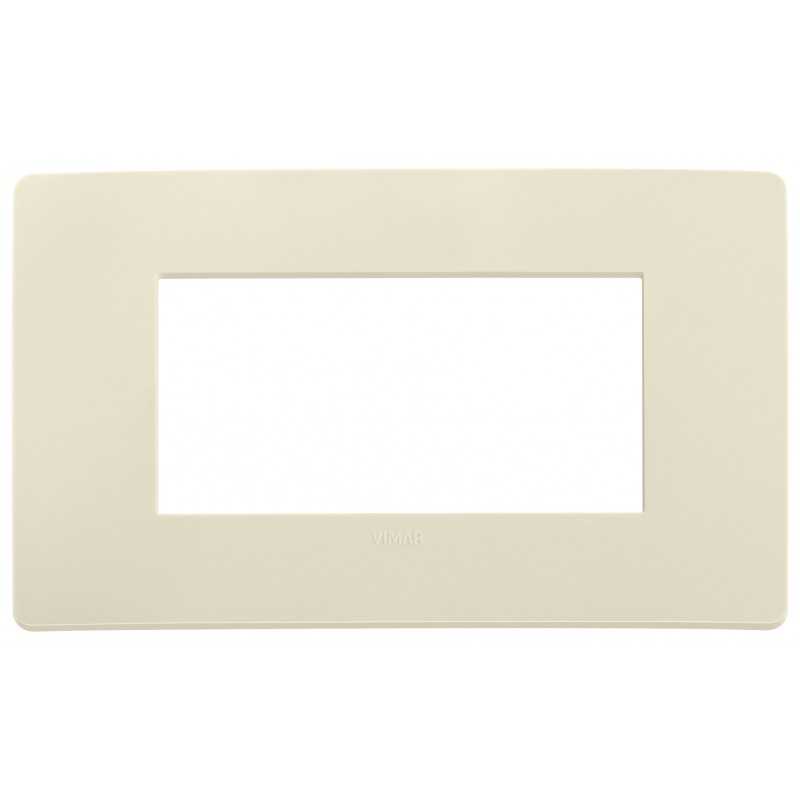 Placca in tecnopolimero 4 moduli Avorio Matt Vimar Plana Up 14654U.12