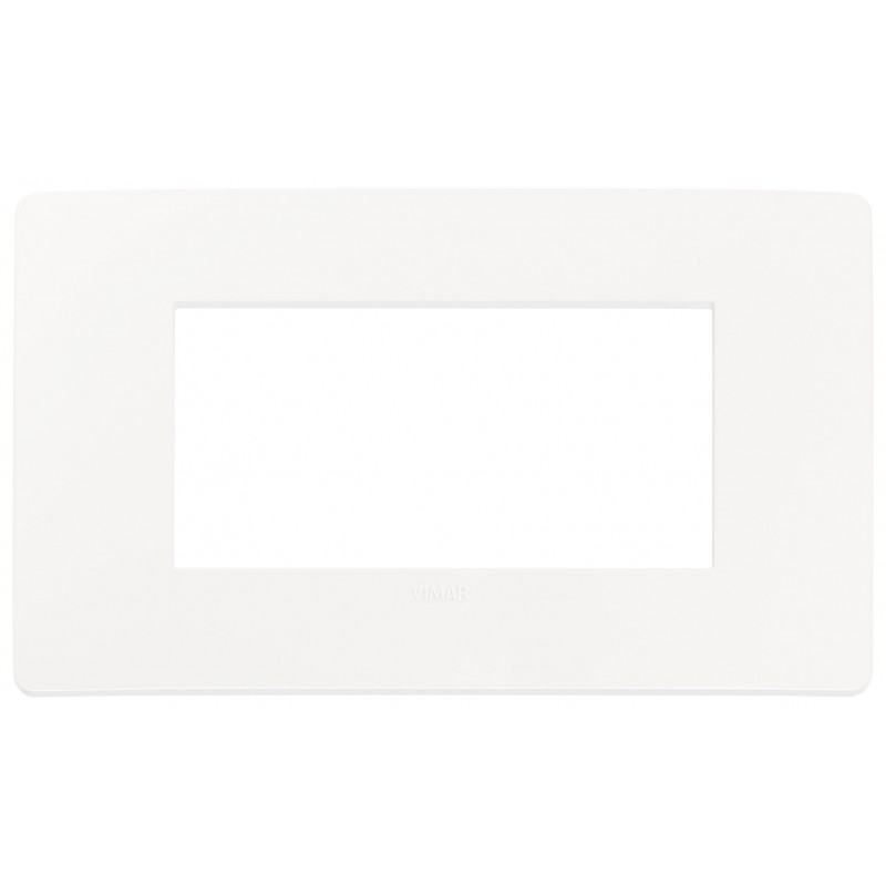 Placca in tecnopolimero 4 moduli Bianco Matt Vimar Plana Up 14654U.11