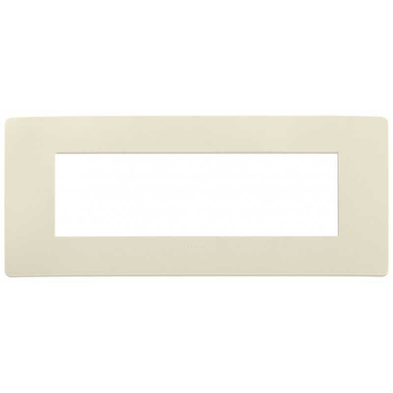 Placca in tecnopolimero 7 moduli Avorio Matt Vimar Plana Up 14657U.12