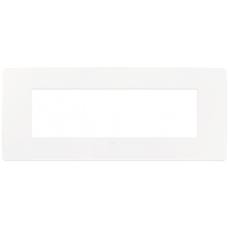 Placca in tecnopolimero 7 moduli Bianco Matt Vimar Plana Up 14657U.11