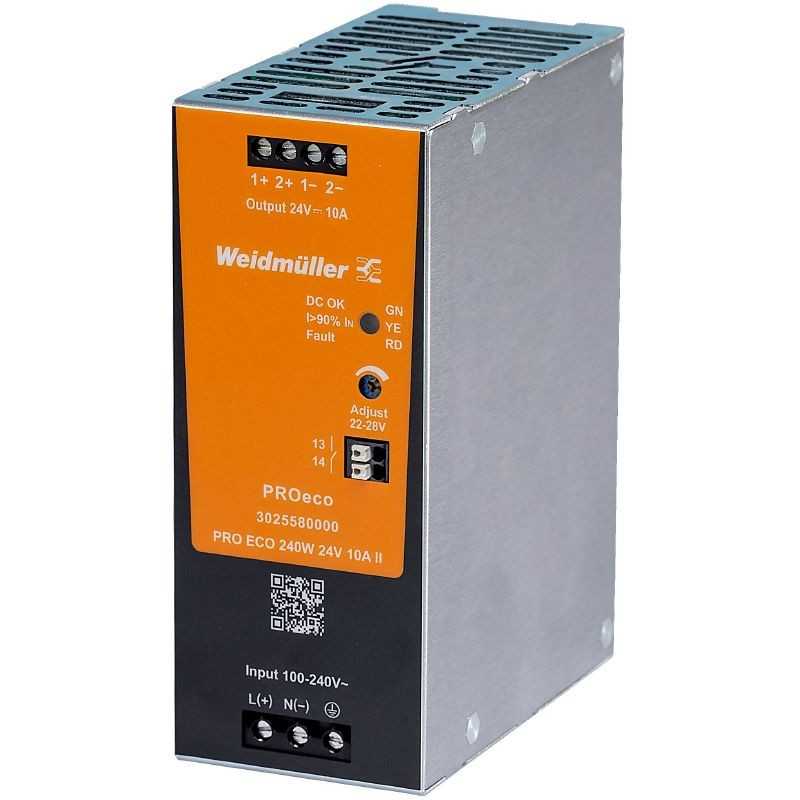 Alimentatore switching di corrente 240W 24V 10A Weidmuller 3025580000