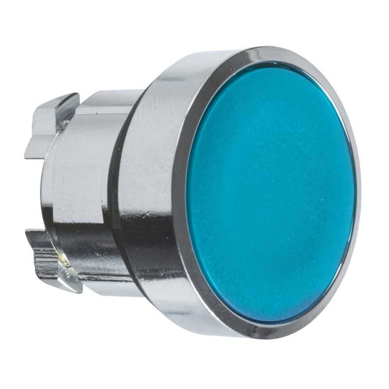 Pulsante a fungo 22mm ad impulso Blu in metallo Schneider ZB4BA6