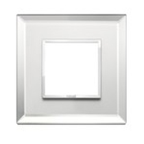 Placca Vimar Eikon Evo Cristallo Argento Ghiaccio 2 moduli 21642.72