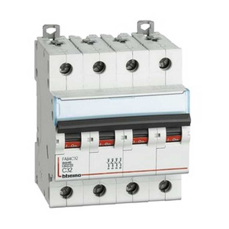 Interruttore magnetotermico Bticino 4,5 Ka 4P 10A  - FA84C10
